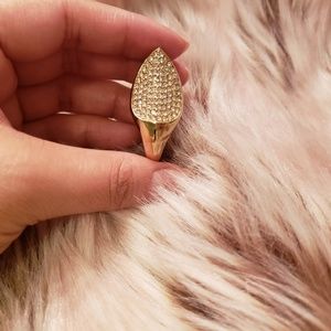 Gold Statement CC Skye Ring sz 7
